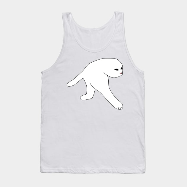 Walking Cat Meme Tank Top by Sashen